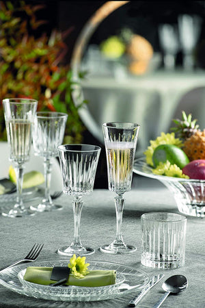 Timeless Italian Crystal Champagne Flutes (21cl) (Set of 6)